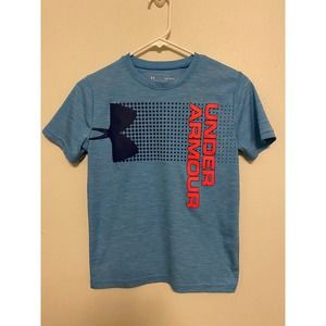 Under Armour Tech Velocity Crossfade Short Sleeve- Ether Blue/Petrol Blue YLG